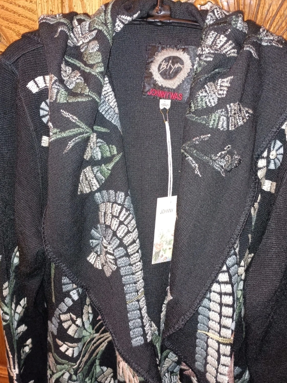 New Sz L Johnny Was Biya Ruth Embroidered Cardigan - Picture 10 of 11